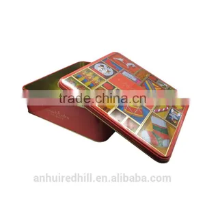 China Supplier Empty Square Christmas Chocolate Tin Box thumbnail-1