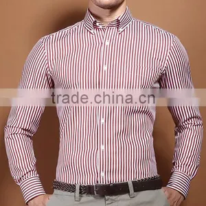 Men Fashion Designer Shirts Delicate Vertical Stripes Shirt Men thumbnail-3