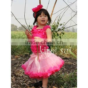 Teen Adult LIGHT HOT PINK Ruffles Pettiskirt Tutu W65D thumbnail-1