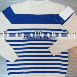 Sailor Style 100% Cotton Pullover Knitted Sweater thumbnail-1