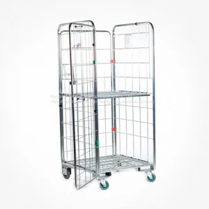 Movable Nestable Heavy Duty Cage Roll Trolley With Wheels thumbnail-1