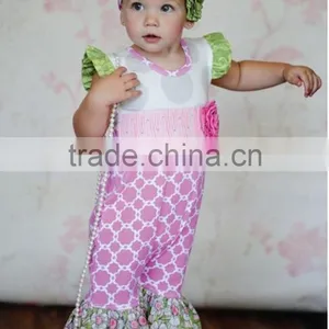 Wholesale 2017 New Style 0-3T Kids Wear Flutter Sleeve Baby Romper thumbnail-4