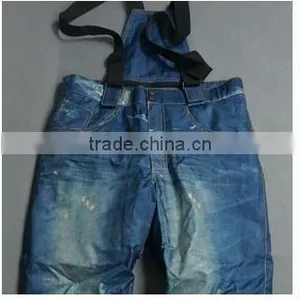 Wholesale Snowboard Bib Jean Pants Jeans Ski Pants Mens Fashion Bib Denim Ski Jean Pants China Manufacturer thumbnail-2