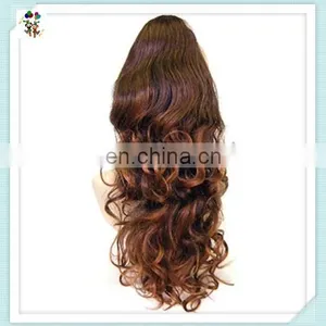 Brown Color Long Curly Drawstring Ponytail Hair Extension HPC-0123 thumbnail-3