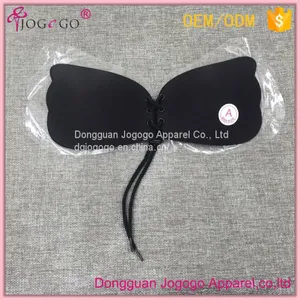 Hotsale Wing Shape Backless Invisible Strapless Front Closure Self-adhesive Push up Silicone Bra thumbnail-4