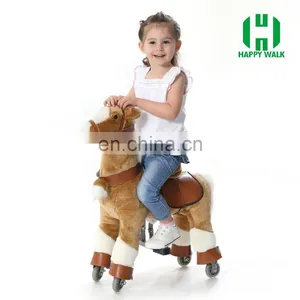 HI Outdoor Playground Ride on Mechanical Horse Furry Animal for Children thumbnail-5