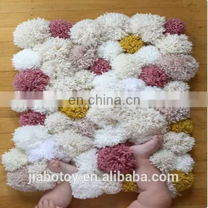 Felt Pom Pom Ball Rug for Baby thumbnail-1