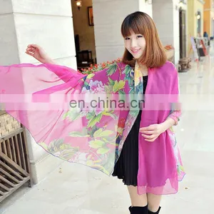 2015fashion Style Newest High Quality Silk Georgette Digital Printing Pashmina(SP887BL) thumbnail-2
