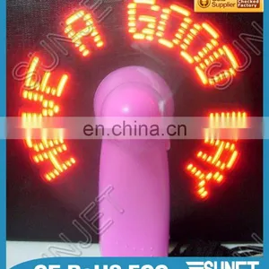 Custom Led Message 4'' Aaa Battery Led Mini Travel Fan thumbnail-1