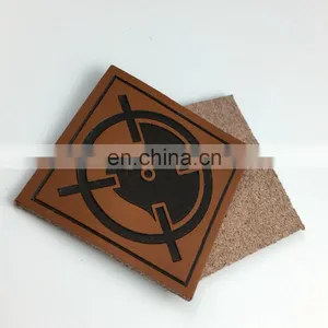 Custom Floral Pattern Knit Beanie Leather Patch thumbnail-2