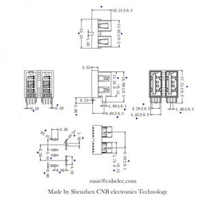 USB 2.0 Header Double Stack Connector, Right Angle Pac Mount Usb Connector thumbnail-3