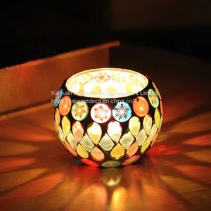 Glass Mosaic Candle Holder thumbnail-2