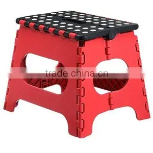 Super Quality Folding Step Stool Great for Kids and Adults 11 Inches. Red - Black, Holds up to 300 LBS thumbnail-1