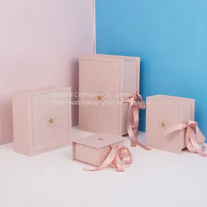 New Pink Blue Mother's Day Book Flip Gift Box Soap Flower Chocolate Cosmetic Gift Box thumbnail-1