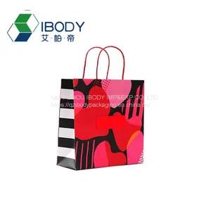 Custom White Paper Shopping Bags, Boutique Bags, Accessories, Clothes Packaging Bags thumbnail-2
