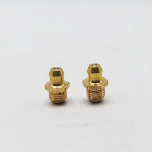 Brass Straight Grease Fitting M5x0.8mm Metric Thread Hydraulic Grease Fittings thumbnail-1