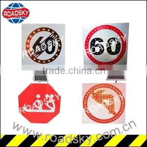 White Aluminum Led Traffic Warning Sign thumbnail-1