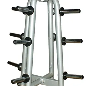 Custom Logo Vertical Professional Fitness Stand Bumper Plate Weightlifting Barbell Bar Gym Storage Weight Plate Storage Rack thumbnail-2