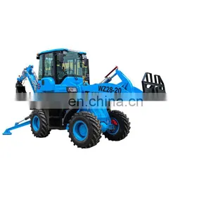 Applicable Earthmoving Machinery Mini 4x4 Backhoe Excavator Loader Four-wheel Drive Hydraulic Backhoe Loader for Sale thumbnail-1