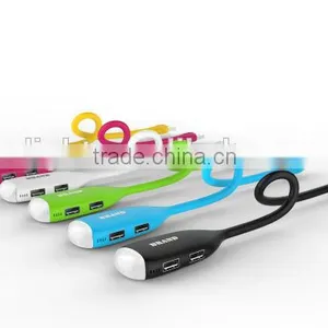 LED USB Light 3V White Bendable With USB-HUB Easy Carrying thumbnail-1