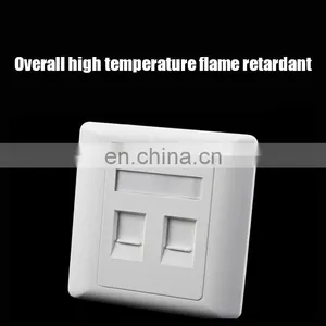 Dual Port 86*86mm UK Type 3M Face Plate RJ45 Network Cable Wall Plate for Network thumbnail-2