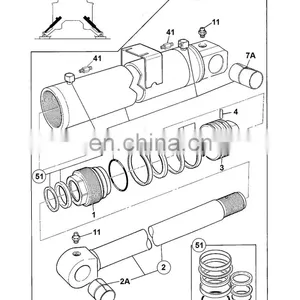590/40746 ROD PISTON STABILIZER FOR TRUCK 3/4CX EXCAVATOR PARTS 590/40746 590/40746 thumbnail-5