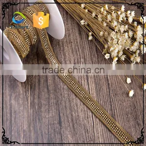Hot Fix Crystal Fancy Stone Chain Trimming For Dresses Used Brass Cup Chain thumbnail-1