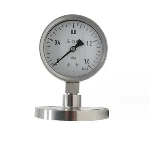 Stainless Steel Diaphragm Pressure Gauge With Shock Resistant Flange DN25 Pressure Gauge thumbnail-1