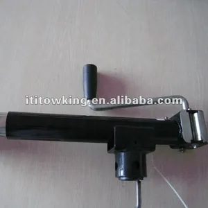 Round Pipe-Mount Swivel Jack Footplate Side Wind 10