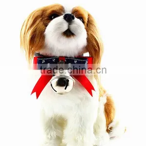 Bowknot Design Small Size Leather Dog Collars Pet Products thumbnail-4