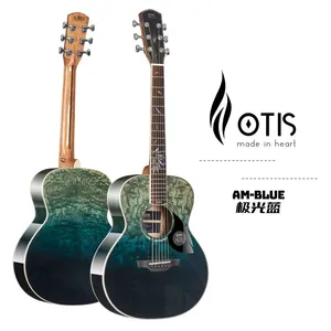 Otis Solid Wooden Colorful Guitar AM-Blue 36inch Mini Guitar Travel Acoustic Guitar Manufacturer thumbnail-1
