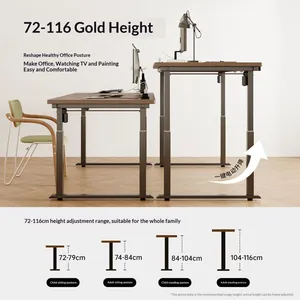 High Quality Raisable Computer Auto Lift Electric Corner Motorised Sit Stand Desk thumbnail-4