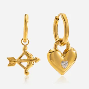 Hip Hop Style Drop Flower Earrings Stainless Steel Fashion Jewelry thumbnail-3