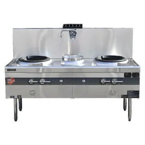 Stainless Steel Two Woks One Warmer - 1800x1000x800mm Commercial Kitchen Equipment thumbnail-1