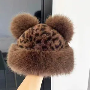 Hot Selling New Winter Faux Fur Hats High Quality Soft Faux Fur Material, Super Warm and Comfortable. thumbnail-3
