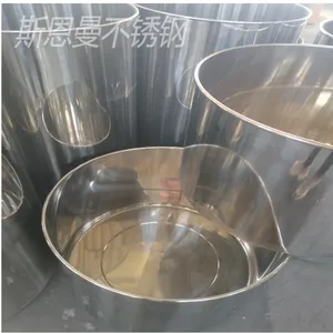 Heavy Duty Stainless Steel Storage Drum, 304/316L Open Top Stainless Steel Barrel With Handle, Industrial Stainless Steel Pail for Chemical/Water thumbnail-4