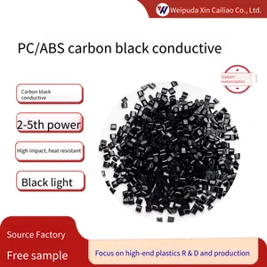 Carbon Black Fiber-reinforced Flame-retardant Modified Pc/abs Alloy, Carbon Fiber Conductive, High-flow, Anti-static Pc/abs Injection Molding Grade thumbnail-1