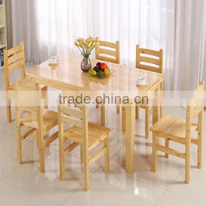 Customize 100% Solid Wood Restaurant Furniture, Pine Wood Table and Chair Wholesale Quality Choice thumbnail-1