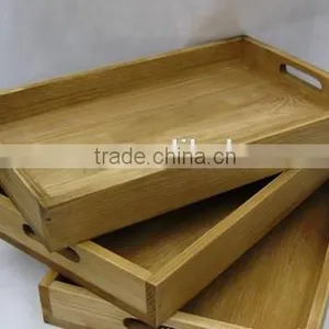Wooden Antique Serving Tray With Handles thumbnail-1