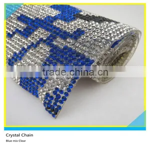 2mm/3mm Blue Mix Clear Rhinestone Glue Adhesive Sheets 24*40 cm thumbnail-1