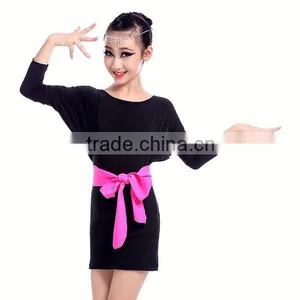 Children Latin Dance Costumes for Girls Long Sleeve New Santa Dance Girls Costume thumbnail-4