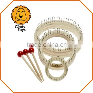 Wooden Craft Circular Knitting Looms 3 Pcs for Kids thumbnail-2