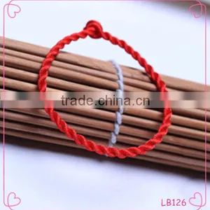 Simple Fashion Red String Bracelet With Silver Bead Charm Benmingnian Woven Bracelet thumbnail-1