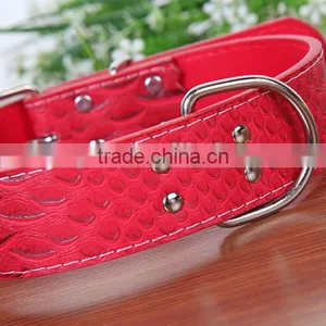 Pet Supplies Snake Leather Collar 3.5 Snakeskin Grain Collar Wholesale thumbnail-3