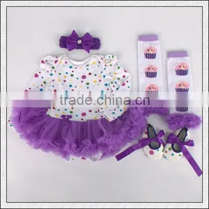 2016 New Style Wholesale Baby Romper 0-12 Month Child Tutu Dress Baby Romper Set thumbnail-6
