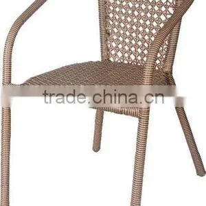 Steel Stackable Rattan Chair thumbnail-1