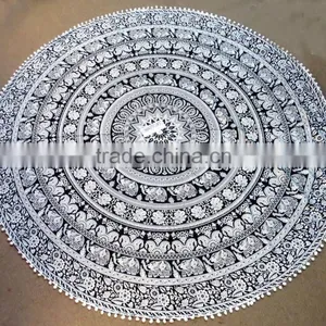 High Quality Round Towel Mandala Beach Tassel Large Round Towels thumbnail-1