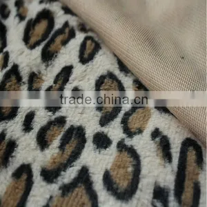 100% Polyester Leopard Faux Fur Plush Fabric thumbnail-1