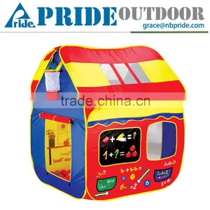 Foldable Pop Up Play Tent With 2 Doors and 2 Mesh Windows Pvc Child Game House Kids Single Layer Play Camping Tent thumbnail-1