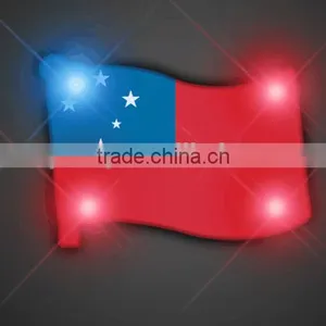 Flag Shaped LED Flashlight Brooch Pin, Custom Holiday Gifts/ Party Gifts/Promotional Gifts thumbnail-2